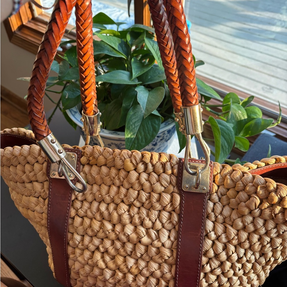 Michael Kors Summer Woven Corn Husk Beach Bag